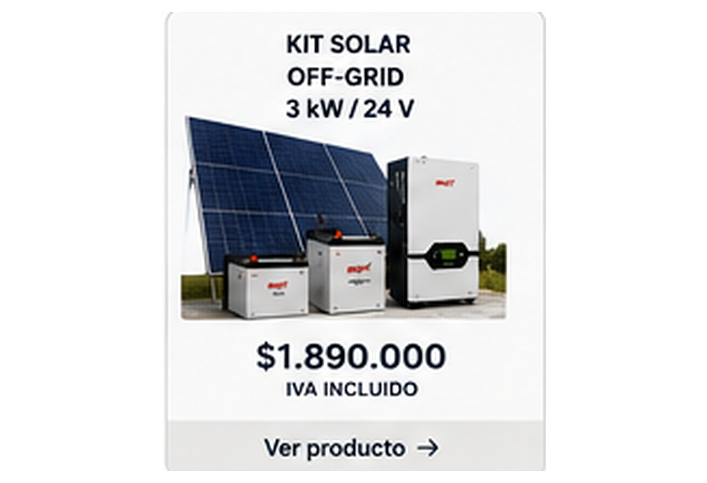 Kit Solar Off-Grid 3 kW / 24 V