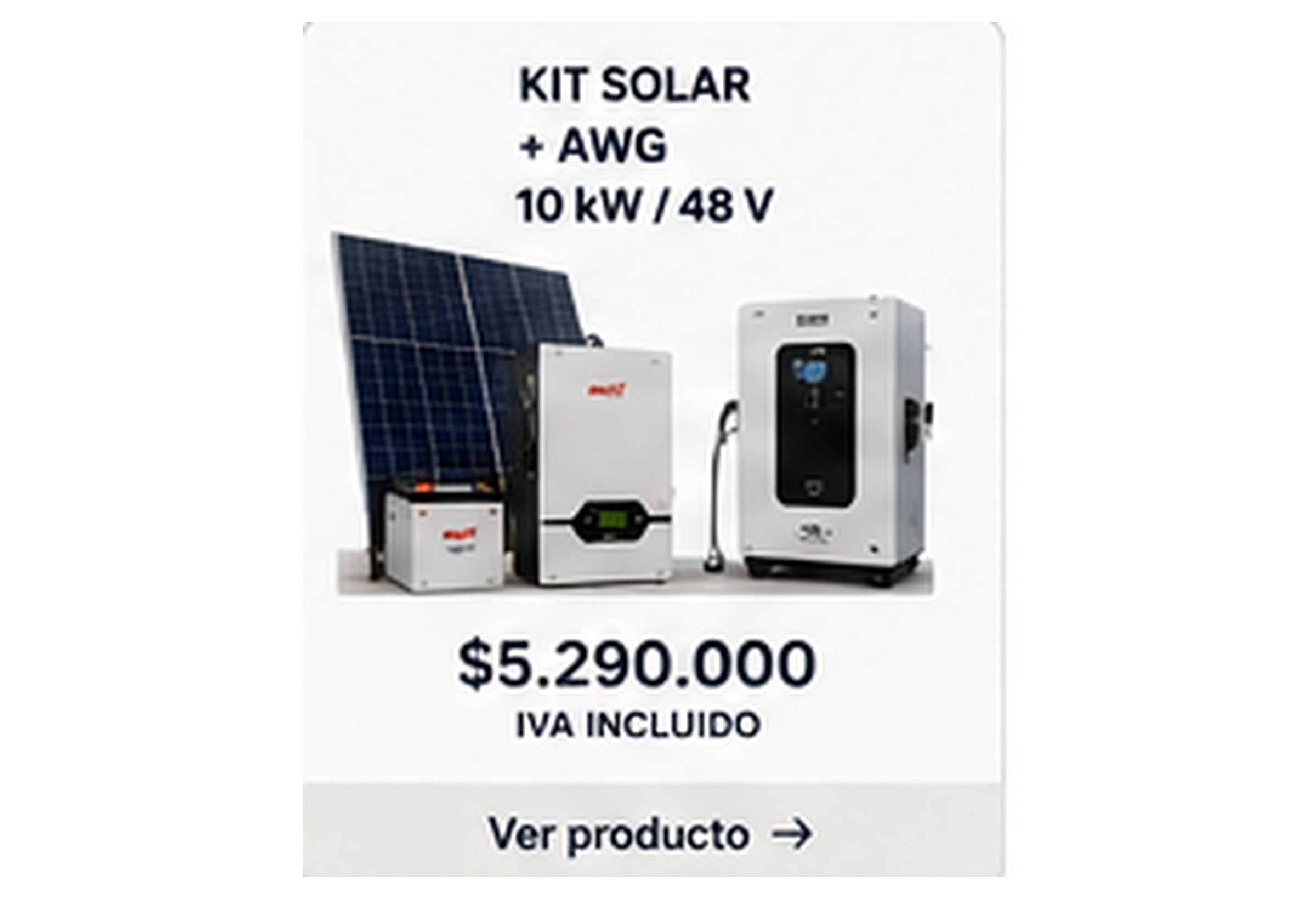 Kit Solar + AWG 10 kW / 48 V