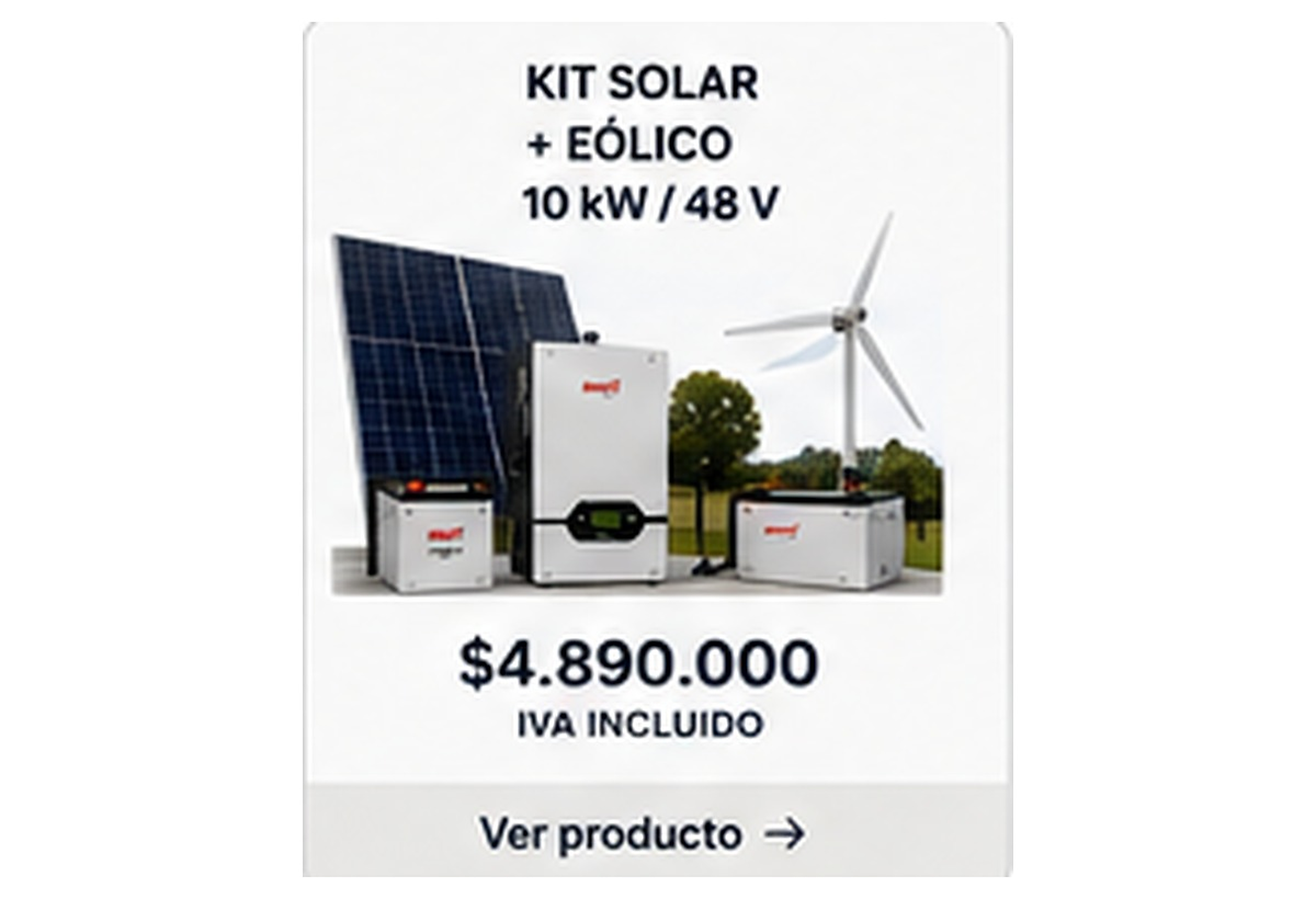 Kit Solar + Eólico 10 kW / 48 V